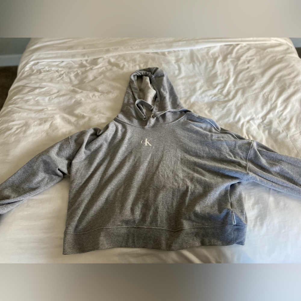 Grey crop hoodie